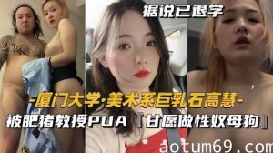 【泄密流出】美术系巨乳『石高慧』被肥猪教授PUA甘愿做性奴母狗