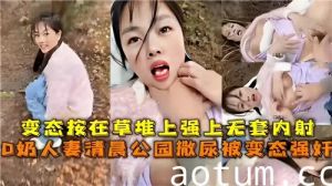 D奶人妻清晨公园撒尿被变态强奸